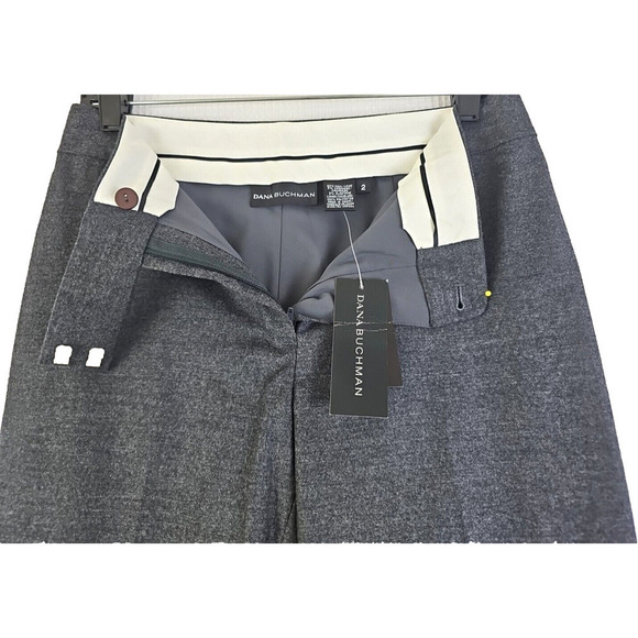 Dana Buchman ~Woman Size 2~ Chorkle Gray "ANNIE" Wool/Cashmere Pants Lined NWT. - Picture 11 of 11